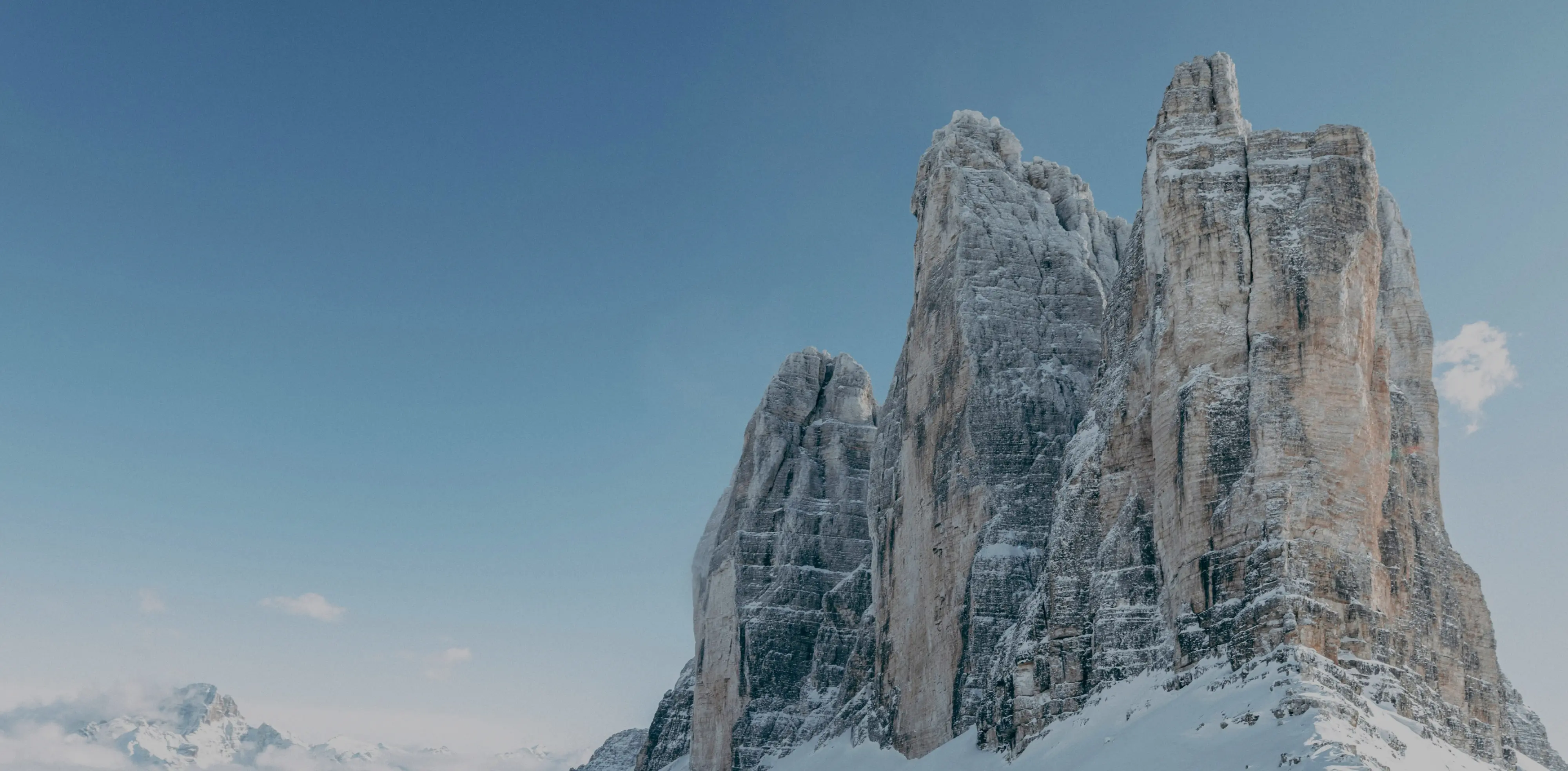 Italian Dolomites in the winter